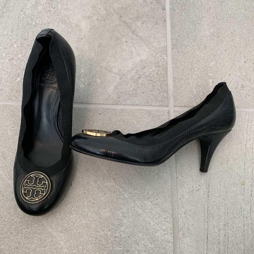 Women's Tory Burch Black Patent Leather Pump Shoes 6.5